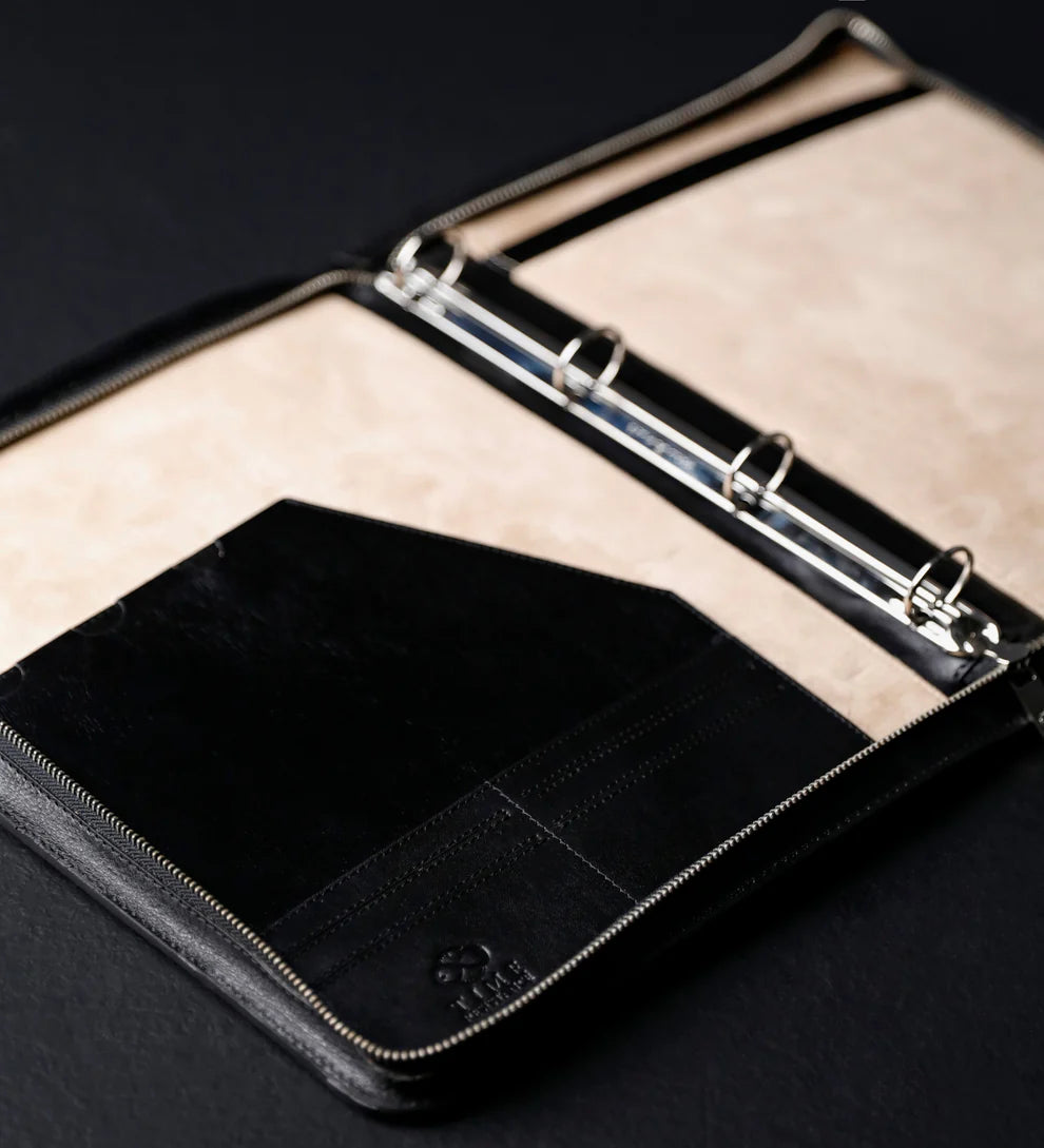 WYYFXY 2-tlg. Dokumententaschen A4 - PU Leder Mappen Mit Magnetverschluss Schwarz