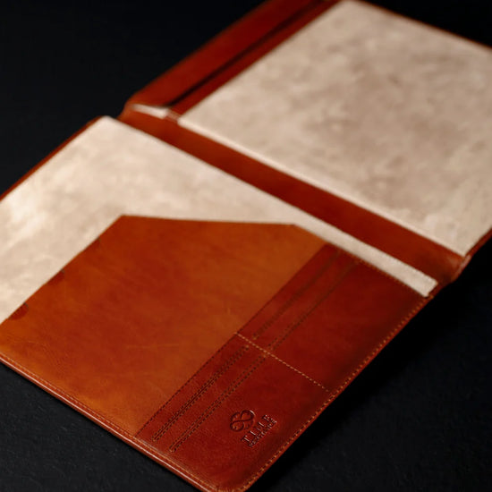 Schreibmappe-| Organizer A4 in Cognac - leder-accessoires.com