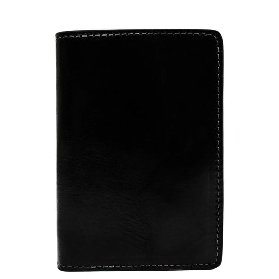 Briefmappe| Passhülle 10 x 14,5cm in Schwarz Steckfächern - leder-accessoires.com