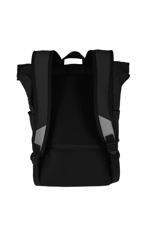 Rolltoprucksack 26 x 48 x 15 cm in Schwarz wasserabweissend - leder-accessoires.com
