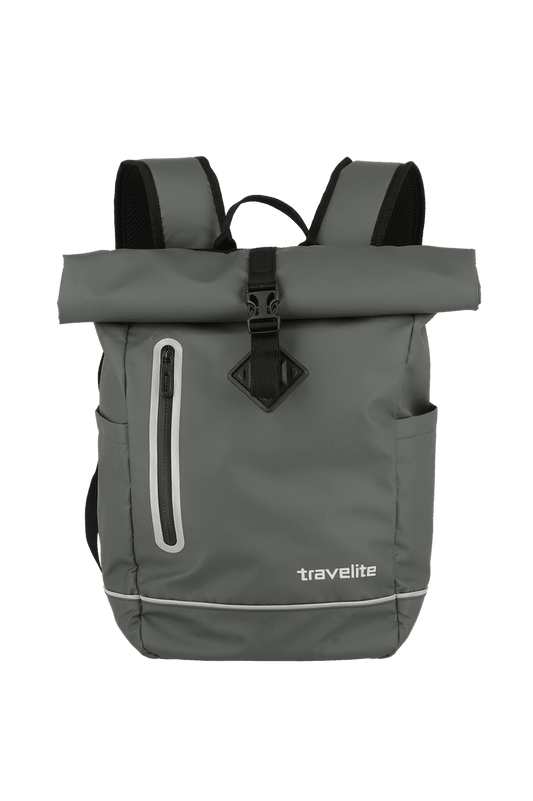 Rolltoprucksack 26 x 48 x 15 cm in Anthrazit wasserabweissend - leder-accessoires.com