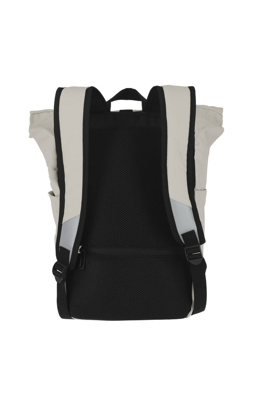 Rolltoprucksack 26 x 48 x 15 cm in Elfenbein wasserabweissend - leder-accessoires.com