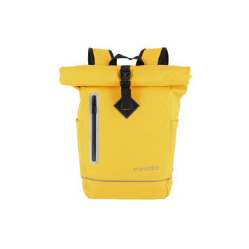 Rolltoprucksack 26 x 48 x 15 cm in Hellgelb wasserabweissend - leder-accessoires.com
