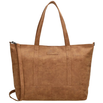 Shopper aus Kunstleder in Braun 46x30cm mit Reißverschluss