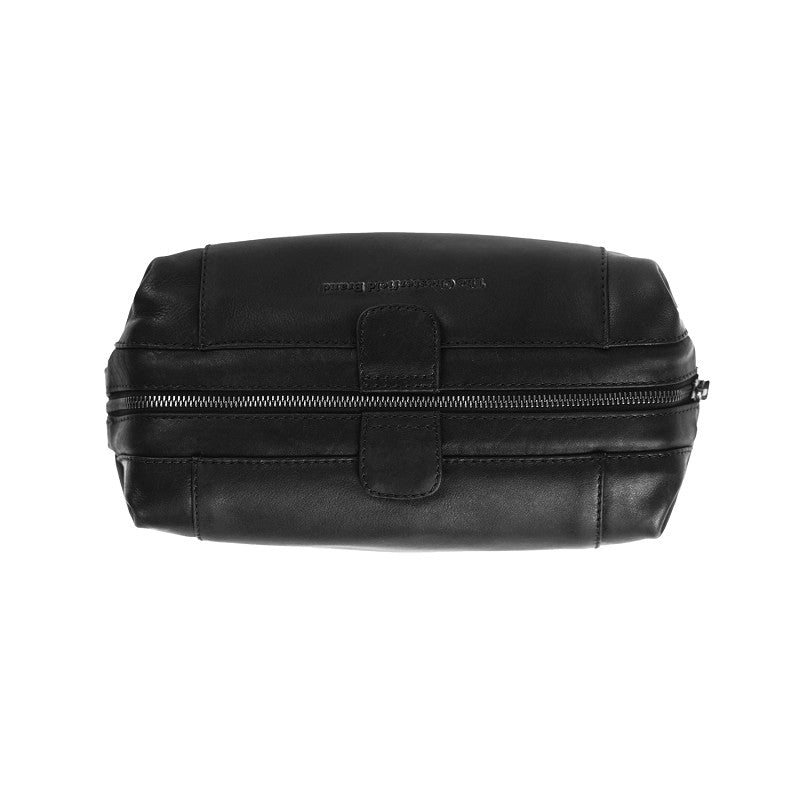 Kulturtasche | Mausefalle 28x14cm in Schwarz aus Leder - leder-accessoires.com