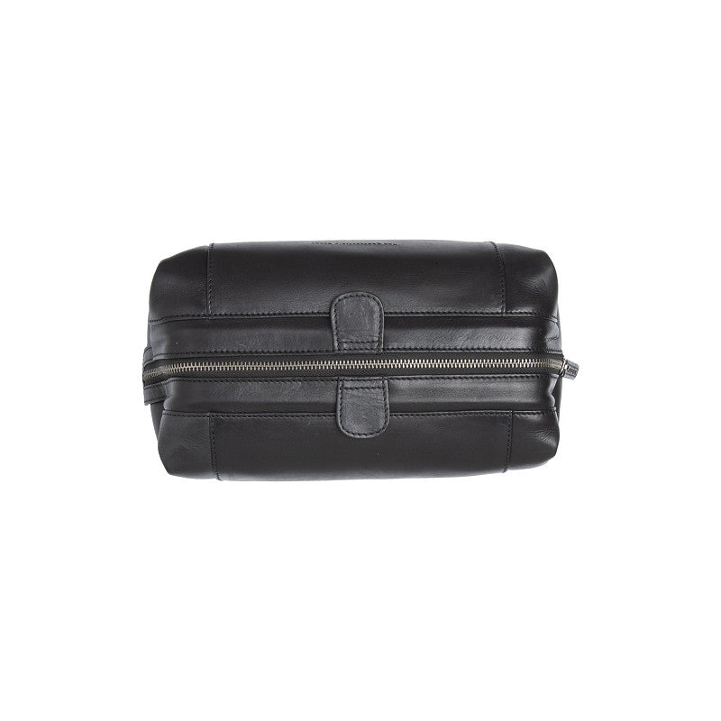Kulturtasche | Mausefalle 28x14x16cm in Schwarz aus Leder - leder-accessoires.com