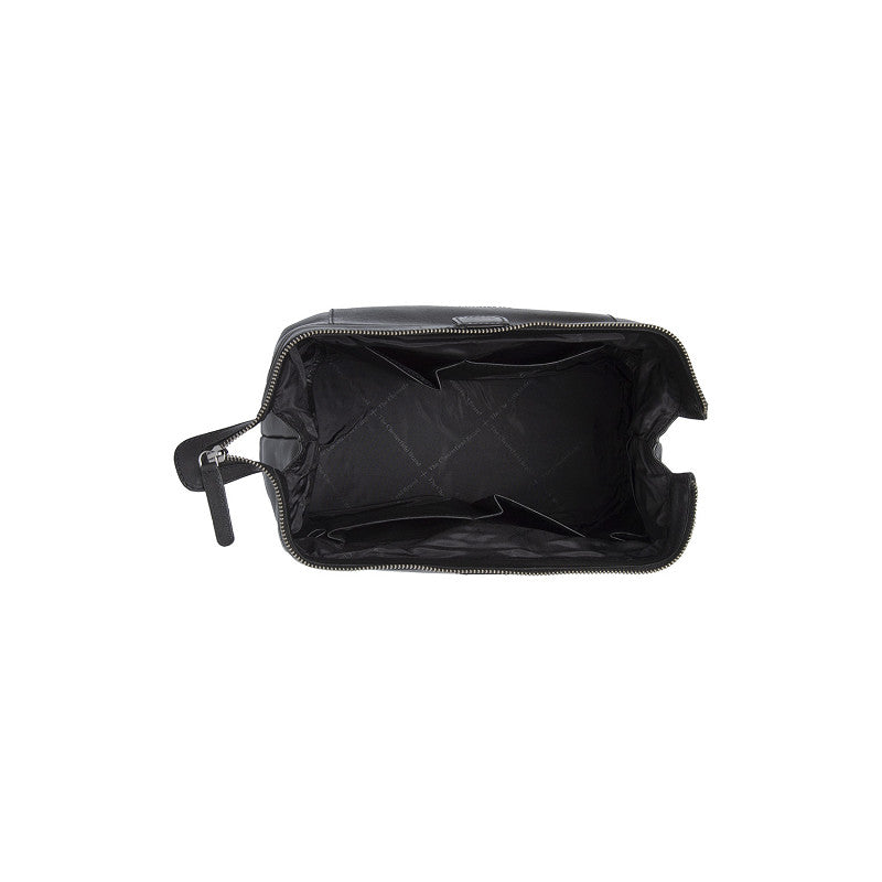 Kulturtasche | Mausefalle 28x14x16cm in Schwarz aus Leder - leder-accessoires.com