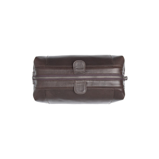 Kulturtasche | Mausefalle 28x14x16cm in Braun aus Leder - leder-accessoires.com