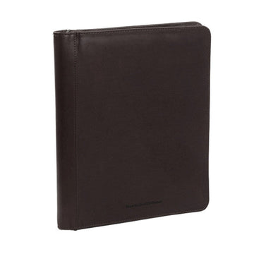 Dokumentenmappe 28x3x34cm in Schwarz mit Reißverschluss - leder-accessoires.com