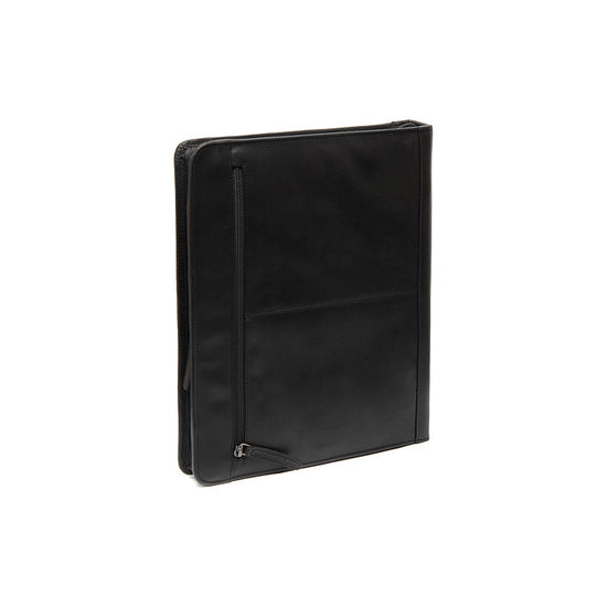 Dokumentenmappe 28x4,5x35cm in Schwarz mit Reißverschluss - leder-accessoires.com
