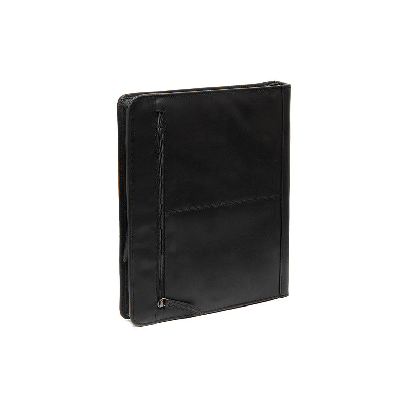 Dokumentenmappe 28x4,5x35cm in Schwarz mit Reißverschluss - leder-accessoires.com