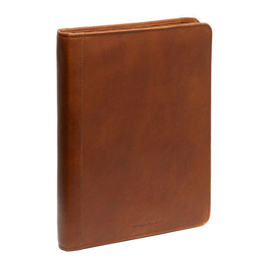 Dokumentenmappe 28x4,5x35cm in Cognac mit Reißverschluss - leder-accessoires.com