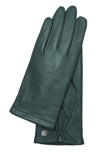Handschuhe Damen in Grün aus Lammleder