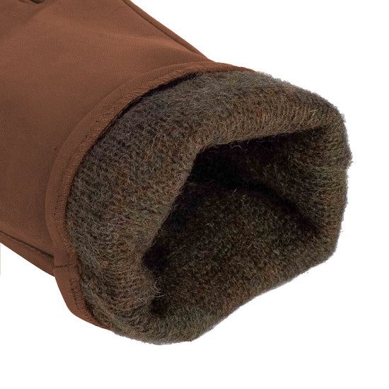 Handschuhe Damen in Cognac aus Lammleder - leder-accessoires.com