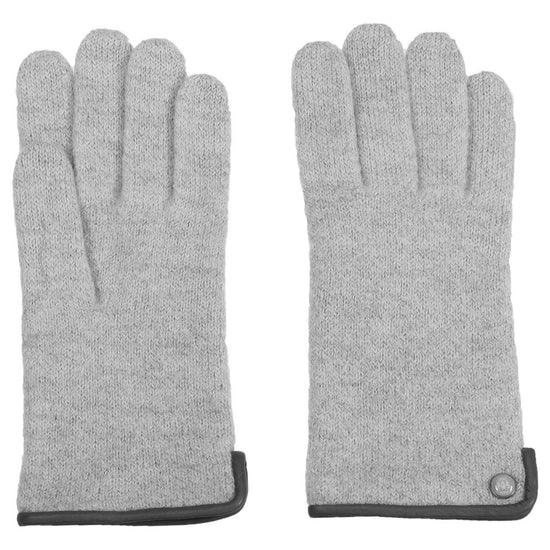 Strickhandschuh | Wolle Damen in Hellgrau aus 100% Schurwolle von Röckl - leder-accessoires.com