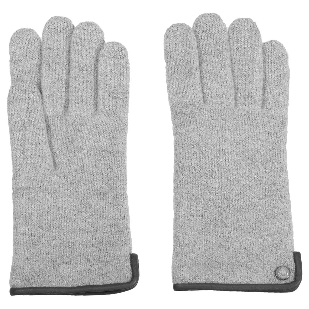 Strickhandschuh | Wolle Damen in Hellgrau aus 100% Schurwolle von Röckl - leder-accessoires.com