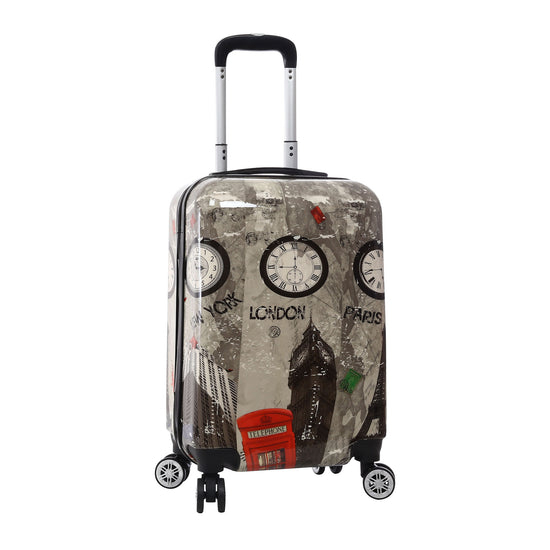 Reisetrolley "London " 4-Rad 55cm in Grau - leder-accessoires.com