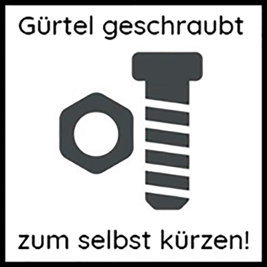 Herren-|Anzugsgürtel 35mm Grau abgenäht in Veloursleder bombiert mit Lochmuster - leder-accessoires.com