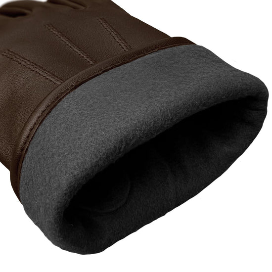 Lederhandschuhe Herren in Braun mit Touch-Funktion - leder-accessoires.com