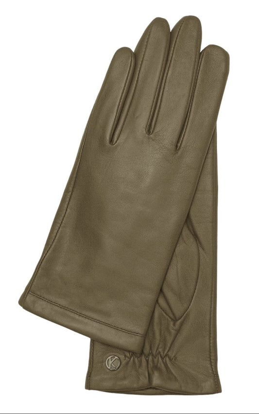 Handschuhe Damen in Taupe aus Lammleder - leder-accessoires.com
