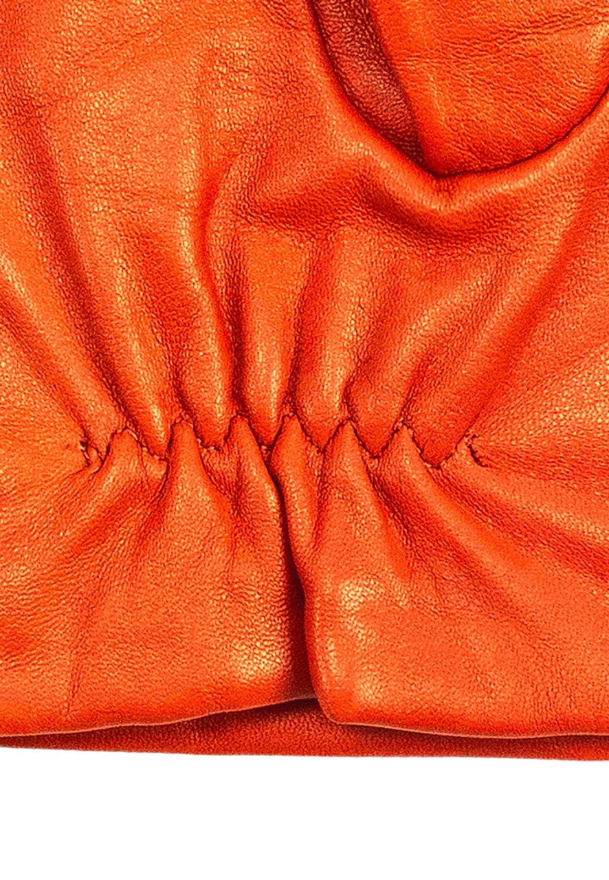 handschuhe orange leder Handschuhe Damen in Orange aus Lammleder