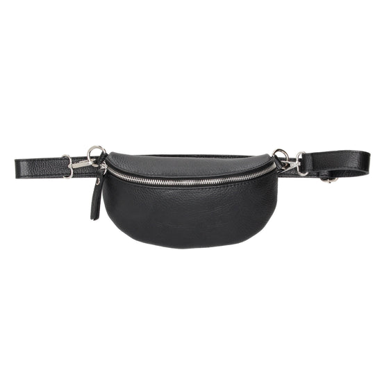 Bodybag 23x13cm in Schwarz mit Reißverschluss - leder-accessoires.com