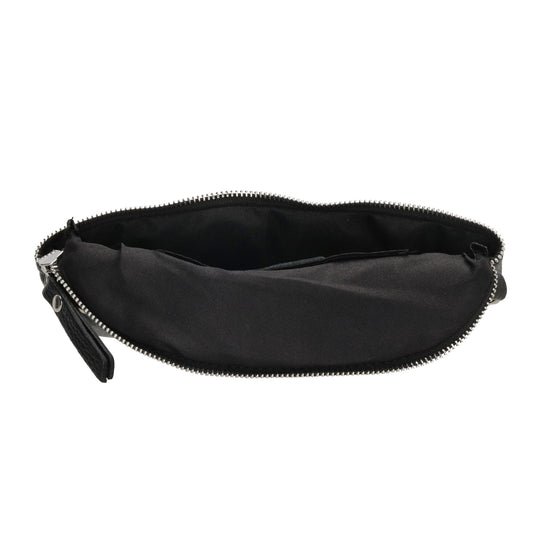 Bodybag 23x13cm in Schwarz mit Reißverschluss - leder-accessoires.com
