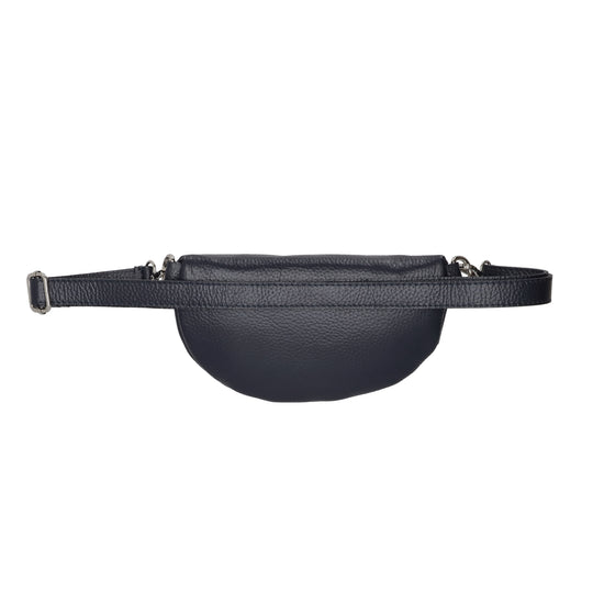 Bodybag 23x13cm in Dunkelblau mit Reißverschluss - leder-accessoires.com