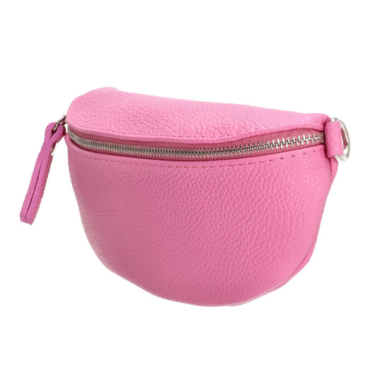 Bodybag 23x13cm in Rosa mit Reißverschluss - leder-accessoires.com