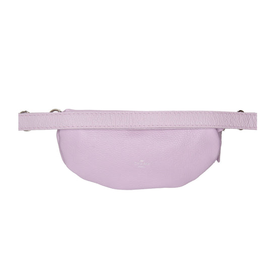 Bodybag 23x13cm in Flieder mit Reißverschluss - leder-accessoires.com