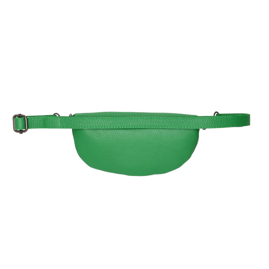 Bodybag 23x13cm in Grün mit Reißverschluss - leder-accessoires.com