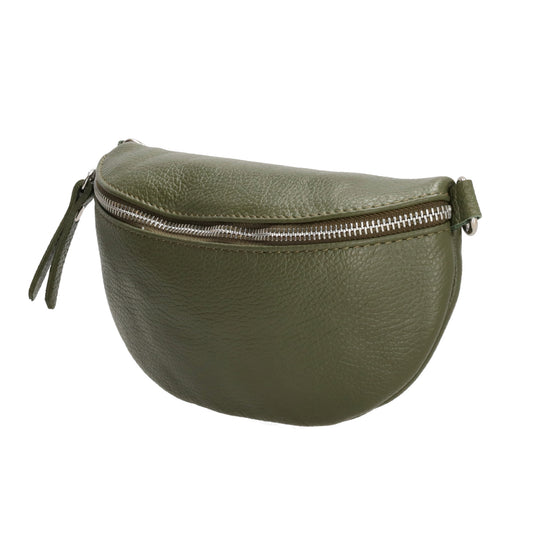 Bodybag 23x13cm in Olivgrün mit Reißverschluss