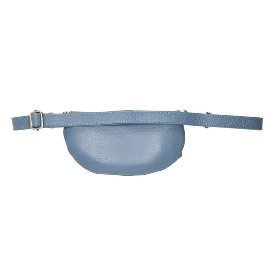 Bodybag 23x13cm in Jeansblau mit Reißverschluss - leder-accessoires.com