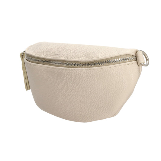 Bodybag 23x13cm in Beige mit Reißverschluss