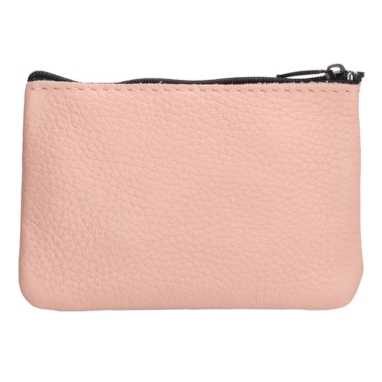 Schlüsseletui 13,5x9cm in Rosa aus Leder mit Reißverschluss - leder-accessoires.com