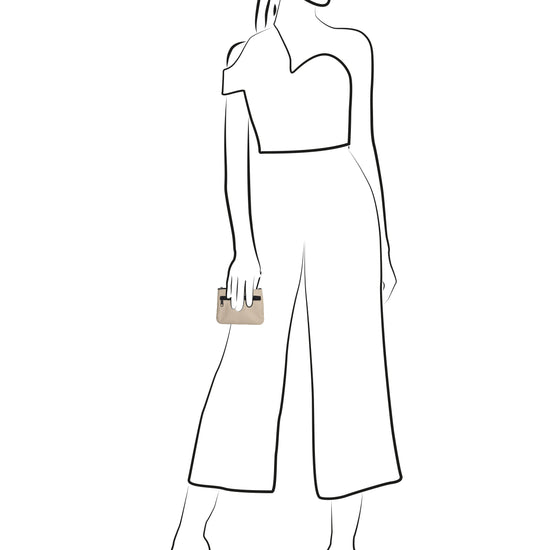 Schlüsseletui 13,5x9cm in Grau aus Leder mit Reißverschluss - leder-accessoires.com