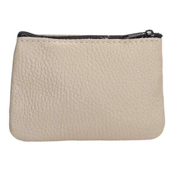 Schlüsseletui 13,5x9cm in Grau aus Leder mit Reißverschluss - leder-accessoires.com