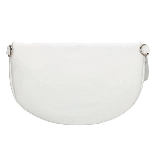 Bodybag 27x17cm in Weiß mit Reißverschluss - leder-accessoires.com