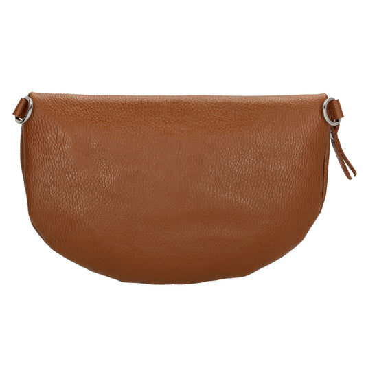 Bodybag 27x17cm in Cognac mit Reißverschluss