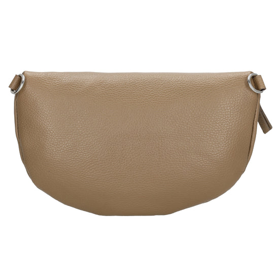 Bodybag 27x17cm in Taupe mit Reißverschluss - leder-accessoires.com