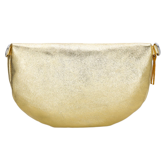 Bodybag 27x17cm in Gold-Metallic mit Reißverschluss