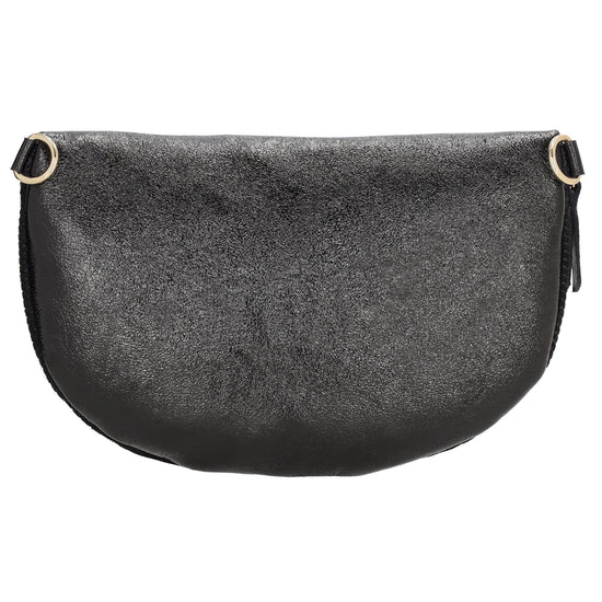 Bodybag|Gürteltasche 30x20cm in Schwarz aus Leder und Kord - leder-accessoires.com