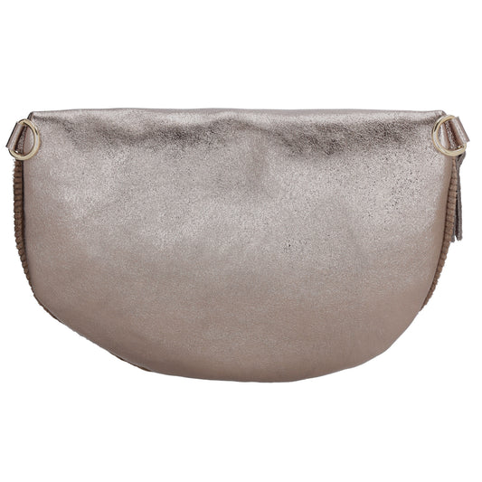 Bodybag|Gürteltasche 30x20cm in Taupe aus Leder und Kord