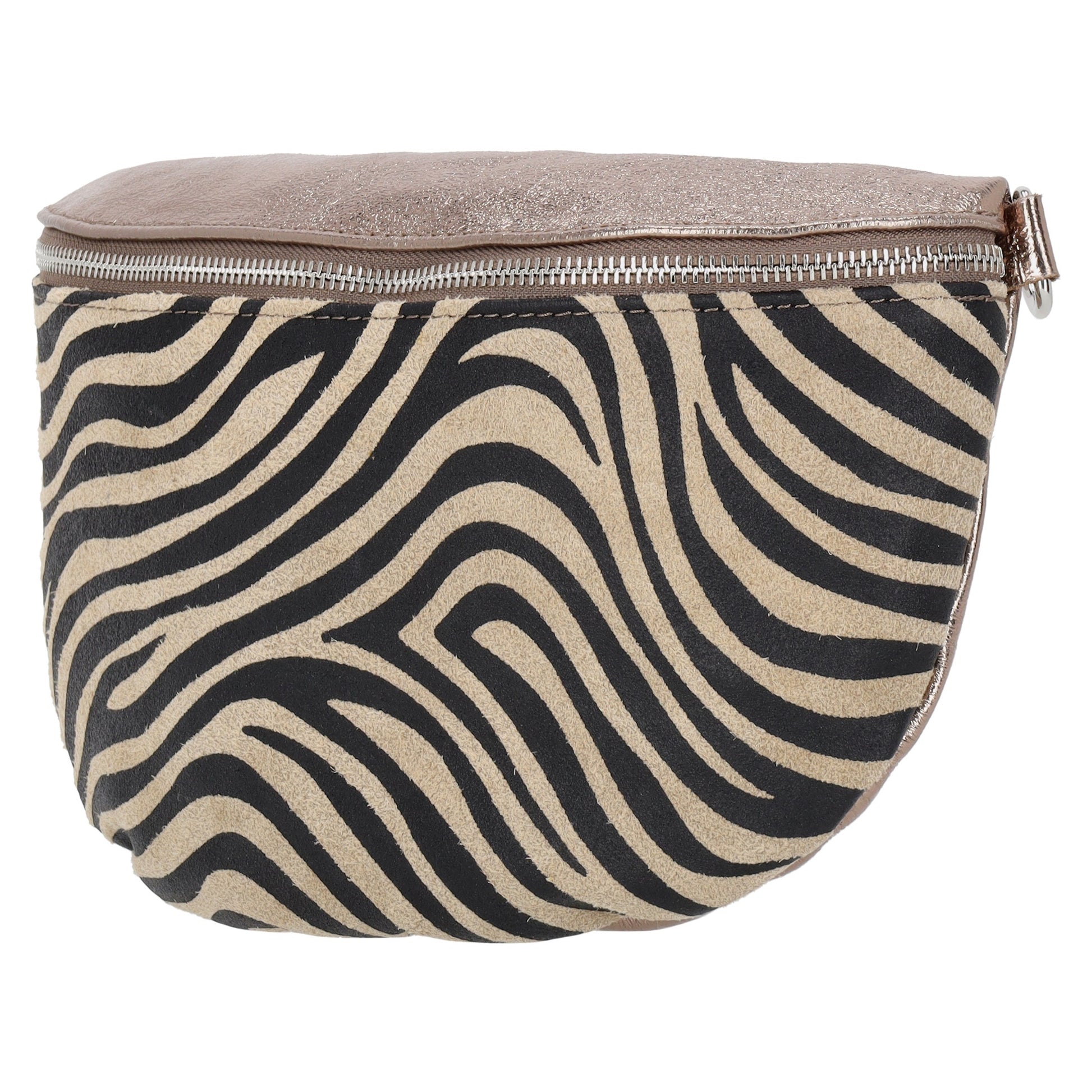 Bodybag|Gürteltasche 30x20cm in Zebra Bronze aus Leder - leder-accessoires.com