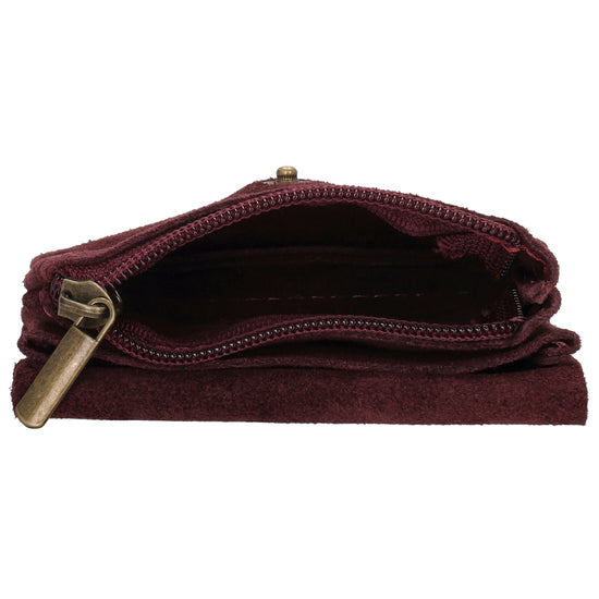 Lederbörse Nappa Mini 11x7,5cm in Burgund|Weinrot - leder-accessoires.com