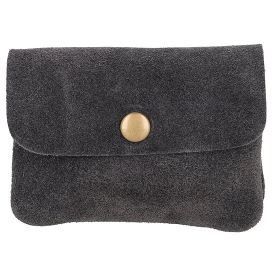 Lederbörse Nappa Mini 11x7,5cm in Grau|Anthrazit - leder-accessoires.com