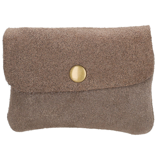 Lederbörse Nappa Mini 11x7,5cm in Taupe - leder-accessoires.com