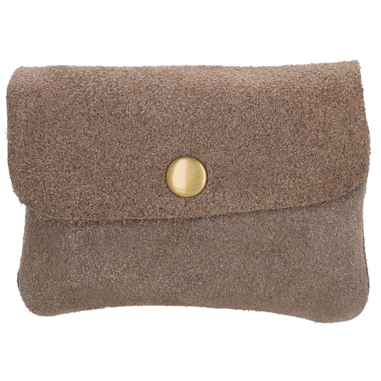 Lederbörse Nappa Mini 11x7,5cm in Taupe - leder-accessoires.com