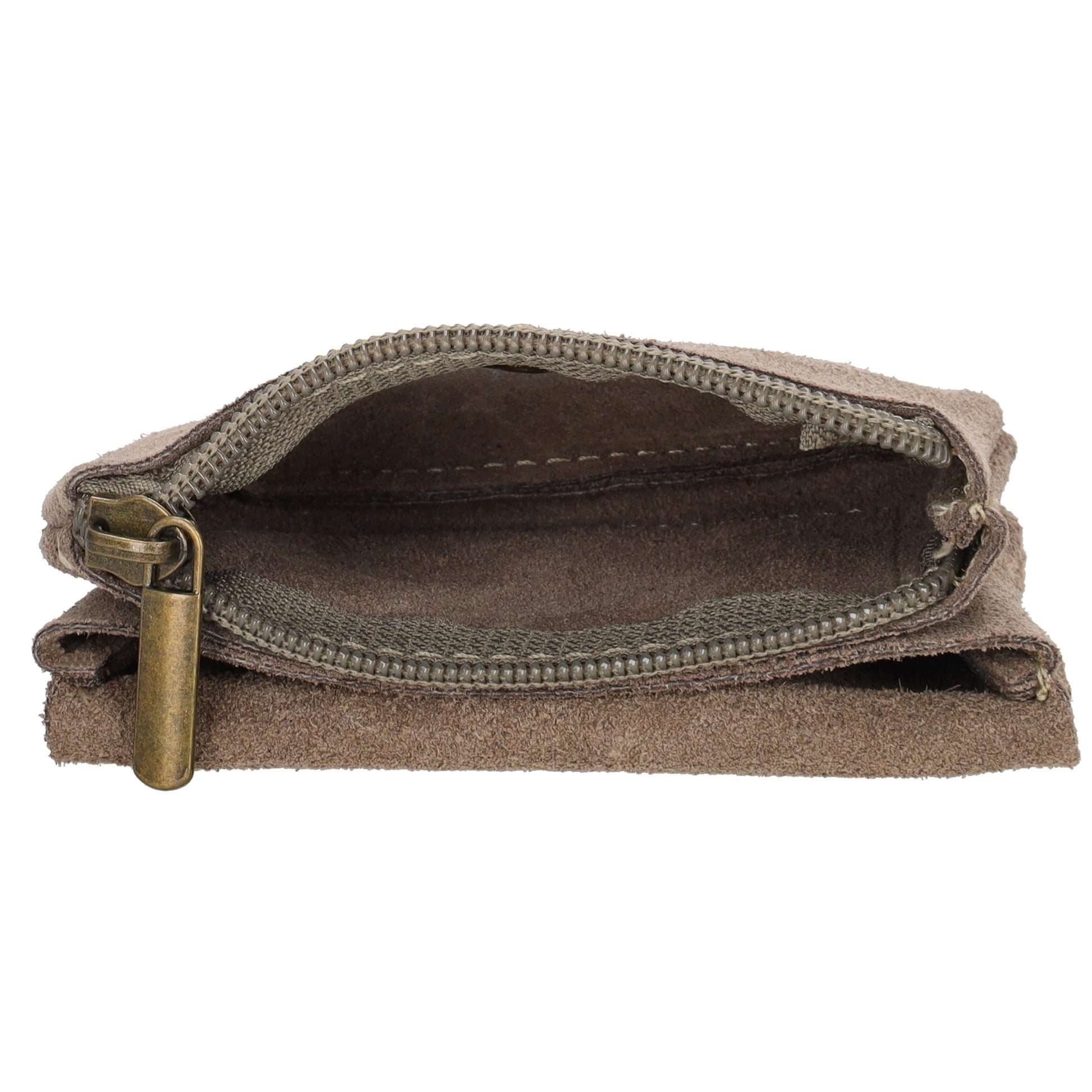 Lederbörse Nappa Mini 11x7,5cm in Taupe - leder-accessoires.com