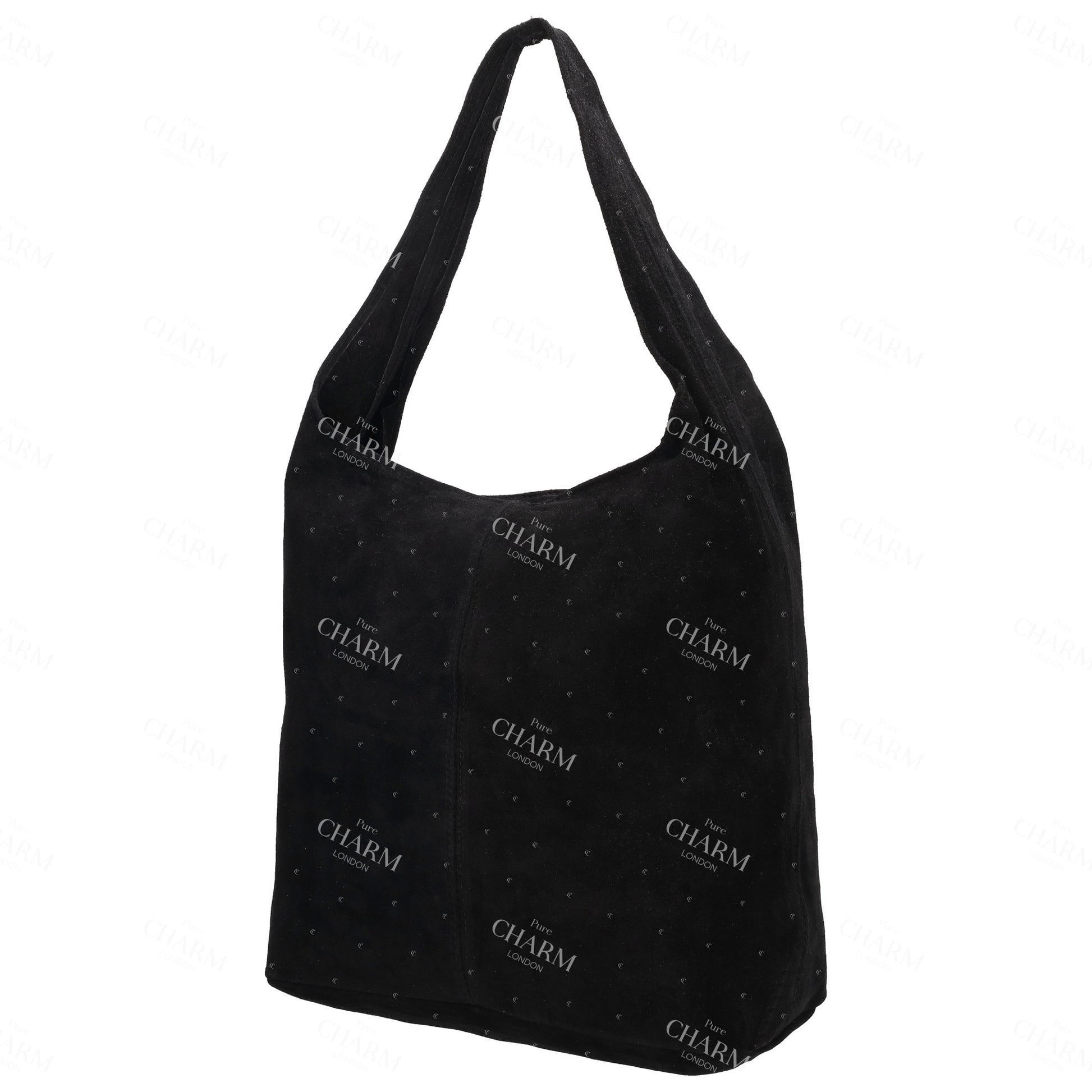 Umhängetasche 36,5x30cm inSchwarz mit Reißverschluss - leder-accessoires.com